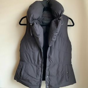 Elie Tahari Down Puffer Vest Convertible Hoodie M